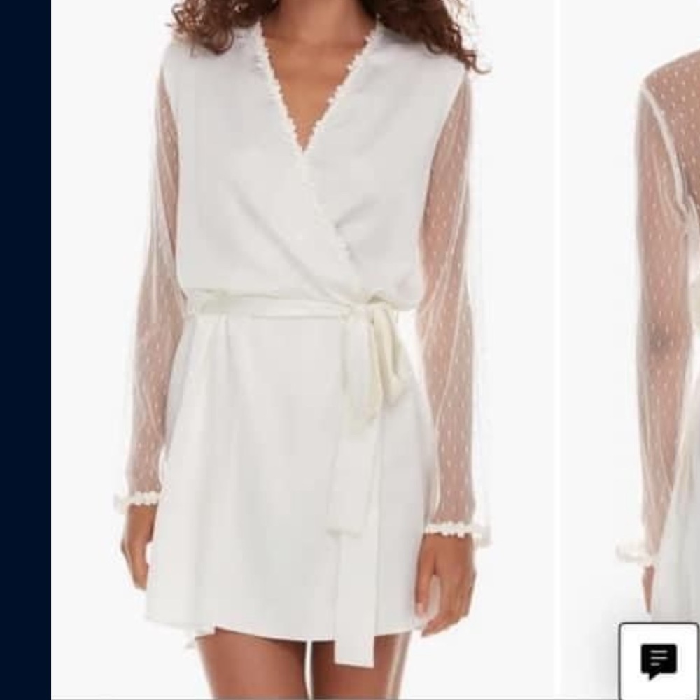 White silk robe